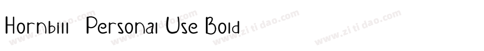 Hornbill-Personal Use Bold字体转换
